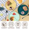 6Pcs Unbreakable Divided Dinner Plates for Adults 9in, Deep Dinner Plates, Divided Design for Picky Eaters,Compartment Plates, Lightweight Reusable Portion Control Plates for Kids Adults Seniors view 3