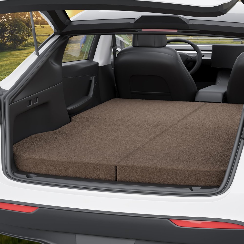 Zenzy 4" Memory Foam Mattress for Tesla Model Y - CertiPUR-US Certified, Superior Comfort vs Air Mattress, Custom Fit Car Bed for Camping & Road Trips