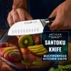 Cutluxe Santoku Knife Set  7" Chopping Knife and 5" Vegetable Knife  Multipurpose Kitchen Knives  High Carbon German Steel, Full Tang & Ergonomic Handle Design  Artisan Series view 4