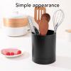 Utensil Holder, 360 Degree Rotatable Simple Chopstick Basket Tableware Storage Container, Compartment Design Large Kitchen Utensil Holde Countertop Organizer for Home Kitchen(Black) view 4
