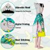 growell Hooded Kids Beach Towels - Toddler Bath Towel Girls Boys Swim Cover-ups for Ages 1 to 6 Kids Pool Towels Quick Dry Lightweight Soft Microfiber Poncho Towel 24x23(Sharks Blue) view 3
