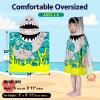 growell Hooded Kids Beach Towels - Toddler Bath Towel Girls Boys Swim Cover-ups for Ages 1 to 6 Kids Pool Towels Quick Dry Lightweight Soft Microfiber Poncho Towel 24x23(Sharks Blue) view 4