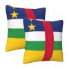 YQxwJL Central African Flag Print Pack of 2 Decor Throw Pillow Covers, Pillow Covers Home Decor for Sofa Living Room Couch Bed view 2