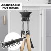 HFLWYWD Adjustable Pot Racks, Pull Out Pot and Pan Organizer with Hooks,Multifunctional Sliding Under Cabinet Organization,Hanging Expandable Utility Kitchen Cabinet view 4