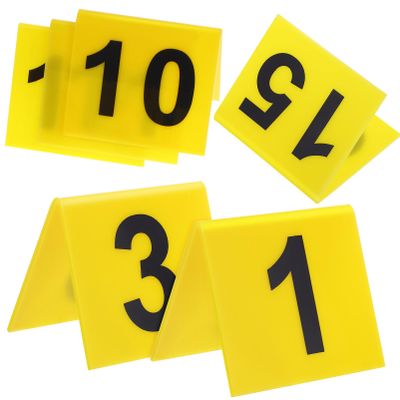 Hemoton 15pcs Evidence Markers Background Letters Sturdy Design Multi-Function Table Number Markers for Crime Scene Decorations and Events