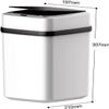 aiqiua Touchless Bathroom Trash Can, Automatic Garbage Can Office Motion Sensor Trash Bin, 12 Liter Large Capacity Trash Can for Toilet, Living Room Simple and Beautiful, Effectively Reduce Odor view 2