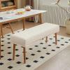 Genina Waterproof Dining Room Bench Covers, Stretch Jacquard Bench Seat Protector Cover, Rectangular Bench Cover for bedrooms, Living Rooms, Kitchens, Removable, Washable (Beige) view 2