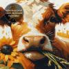 Augenstern Farm-Cow-Sunflower Waterproof Polyester Shower Curtain with Grommets and Hooks for Bathroom view 3