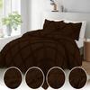 Olivia Rocco Diamond Ruffle Comforter Set 1 Pieces 100% Egyptian Cotton 1000 Thread Count Luxurious Bedding 400 GSM Oversized Super King Size (120'' X 98'') Chocolate Solid, WNBJ5K-KEHD4JS86 view 3