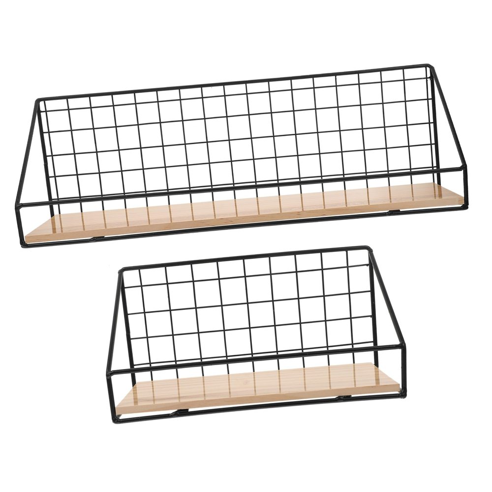 Cabilock 2pcs Wall Mounted Storage Rack Shelf Board Organizers for Kitchen Bathroom Living Room Space-Saving Holder for and Storage