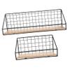 Cabilock 2pcs Wall Mounted Storage Rack Shelf Board Organizers for Kitchen Bathroom Living Room Space-Saving Holder for and Storage view 1