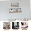 Cabilock 2pcs Wall Mounted Storage Rack Shelf Board Organizers for Kitchen Bathroom Living Room Space-Saving Holder for and Storage view 3