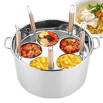 Spaghetti Cooking Machine With 5 Strainer Baskets, Multi-Function Pasta Makers Commercial Pasta Cooker Noodle Oven Pasta Cooking Kitchen Tools Roadside Stalls, Restaurants (Size: 5 Holes)