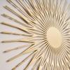 NEODECO Single Sun Metal Wall Art, Geometric Sun Decor, Metallic Colors, Large 3D Wall Sculpture, Model A (Bronze, Large) view 4