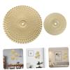 DIYEAH 5pcs Gold Metal Wall Hanging Art Disc Decor for Bedroom Living Room Easy to Install Circular Decorations for Modern Iron Wall Ornaments view 2