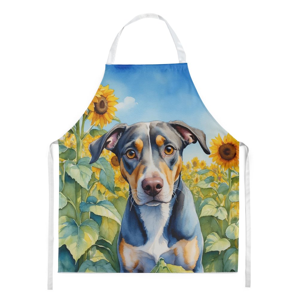 Caroline's Treasures Catahoula in Sunflowers Apron Cooking Kitchen Server Baking Crafts Gardening for Adult Women Men, Unisex, Large, Multicolor