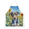Caroline's Treasures Catahoula in Sunflowers Apron Cooking Kitchen Server Baking Crafts Gardening for Adult Women Men, Unisex, Large, Multicolor view 1