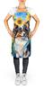 Caroline's Treasures Papillon in Sunflowers Apron Cooking Kitchen Server Baking Crafts Gardening for Adult Women Men, Unisex, Large, Multicolor view 2
