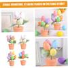 VINTORKY 4pcs Faux Bonsai Ornaments Vibrant Easter Table Decoration Lifelike Design for Centerpiece Festive Home Decor for Spring Celebrations view 3