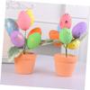 VINTORKY 4pcs Faux Bonsai Ornaments Vibrant Easter Table Decoration Lifelike Design for Centerpiece Festive Home Decor for Spring Celebrations view 4
