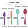 600F Heat Resistant Silicone Spatulas: U-Taste Upgraded Flexible Food Grade Silicon Baking Scraper, Sturdy Rubber Kitchen Cooking Mixing Utensils for Nonstick Cookware Set of 4 (Multicolors) view 2