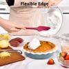 600F Heat Resistant Silicone Spatulas: U-Taste Upgraded Flexible Food Grade Silicon Baking Scraper, Sturdy Rubber Kitchen Cooking Mixing Utensils for Nonstick Cookware Set of 4 (Multicolors) view 4