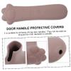 KOMBIUDA 2pcs Anti-Collision Silicone Doorknob Covers Safety Protection Sleeves for Door Pulls Boy Girl-Friendly Design Brown to Prevent Injuries and Wall Damage view 2