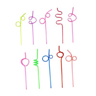 Beaupretty 10pcs Pvc Drinking Straws Fun Bendable Reusable Straws for Parties and Events Creative Curved Design for Desserts and Beverages