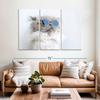 ElephantStock Cool Cat Wall Art - Horizontal Canvas - 3-Piece Living Room Wall Decor - Photography Animal Canvas Print - Gray and Decor for Wall - 65" X 42" view 2