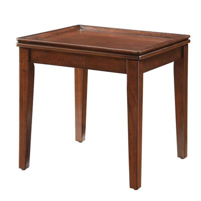 HomeRoots 286397 30 x 36 x 36 in. Callers Desk in Weathered Oak & Chrome