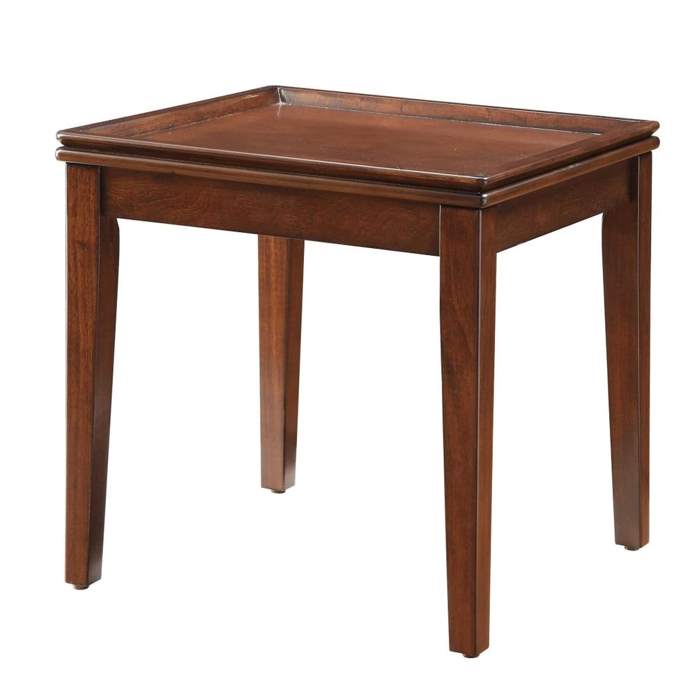 HomeRoots 286397 30 x 36 x 36 in. Callers Desk in Weathered Oak & Chrome