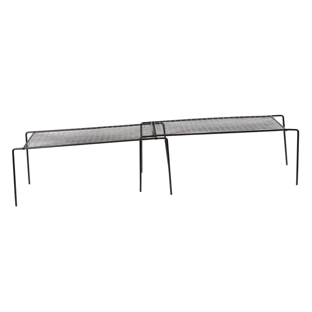 Ciieeo Telescopic Storage Rack Kitchen Cabinet Shelf Stackable Shelves Organize Kitchen Supplies Iron Material