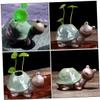 Cabilock 1pc Retro Ceramic Hydroponic Vase for Flower Arranging Decorative Small Adornment for Home Decor Ceramic Smooth Curves view 3