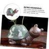 Cabilock 1pc Retro Ceramic Hydroponic Vase for Flower Arranging Decorative Small Adornment for Home Decor Ceramic Smooth Curves view 4