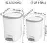 SUREK Exquisite with Foot Pedal Trash Can with Pop-Up Lid Rubbish Can Push-Up Kitchen Trash Cans Round Waste Bin Plastic Wastebaskets Reusable view 2