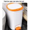 SUREK Exquisite with Foot Pedal Trash Can with Pop-Up Lid Rubbish Can Push-Up Kitchen Trash Cans Round Waste Bin Plastic Wastebaskets Reusable view 4