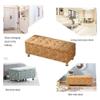 GenSDH Storage Bench Multifunctional Seat Chest Upholstered Tufted Technology Cloth Storage Rectangular Footstool Change Shoes Stool Large Capacity Storage Box,Brown Coffee (Brown Coffee 60X40X40cm) view 3