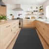 Color&Geometry Kitchen Rugs and Mats Non Slip Washable, Absorbent,Woven Kitchen Runner Rug Easy to Clean Kitchen Floor Mats for in Front of Sink, Laundry Room, Hallway, 24''x83'', Dark Grey view 1
