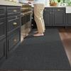 Color&Geometry Kitchen Rugs and Mats Non Slip Washable, Absorbent,Woven Kitchen Runner Rug Easy to Clean Kitchen Floor Mats for in Front of Sink, Laundry Room, Hallway, 24''x83'', Dark Grey view 3