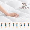 JKMAX Mattress Topper King - Pillow Top Mattress Pad Extra Thick Cover with Deep Pocket - Mattress Topper for Back Pain - Overfilled 3D Snow Down Alternative Plush Mattress Protector (King,White) view 3