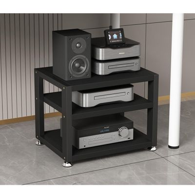 AErosx 3 Tier Audio Rack CD Media Player Stand Audio/Video Component Cabinet Floor-Standing Movable Storage Shelf for Home/Office/Theater (Color : B, Size : 40x35x35.5cm)