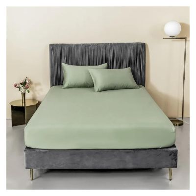 Bed, Luxury Bedding Sheet Set Egyptian Cotton Home Textile Double Queen King Size Bed Cover Soft Silky Fitted Flat Sheets Pillowcase