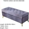 GenSDH Crystal Button Storage Bench, Velvet Upholstered Bedside Stool, Bedroom Footrest, Entry Shoe Stool,Navy Blue,80X42X45Cm(31X17X18Inch) (Blue 80x42x45cm(31x17x18inch)) view 3