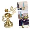 STOBAZA Retro Candlestick Holder Sturdy Iron Taper Candle Stand for Dining Table Vintage Home Decor for Romantic Dinner Bedroom Kitchen Ambiance view 3