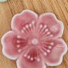 ZMQJEQANBG Chopstick Holder Ceramic Cherry Blossom Chopsticks Stand Chopsticks Rest Pillow Rack Pen Holder Kitchen Tableware Dining Table Accessories, 4.5*4.5*0.8cm view 2