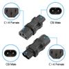 YACSEJAO IEC320 C13 to C8 Power Adapter, 2Pcs view 3