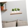 Cabilock 1set Wall-Mounted Floating Shelf Rustic Wooden Display Shelf for Bedroom Bathroom Living Room Stylish Storage Strong Load Capacity Easy to Install Lightweight Design view 2