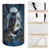 Watercolor Cartoon Moon Owl Laundry Hamper Dirty Clothes,Rustic Forest Animal Owl Bird Full Moon Large Laundry Basket Storage Basket For Bathroom 15.7W" X27.2H" view 4