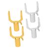 BUGUUYO 4pcs Aluminum Alloy Clothes Rod Fork Heads Replacement for Drying Poles and Easy to Install Fork Parts for Indoor and Outdoor Use Gold and Silver Combination view 1