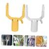 BUGUUYO 4pcs Aluminum Alloy Clothes Rod Fork Heads Replacement for Drying Poles and Easy to Install Fork Parts for Indoor and Outdoor Use Gold and Silver Combination view 3